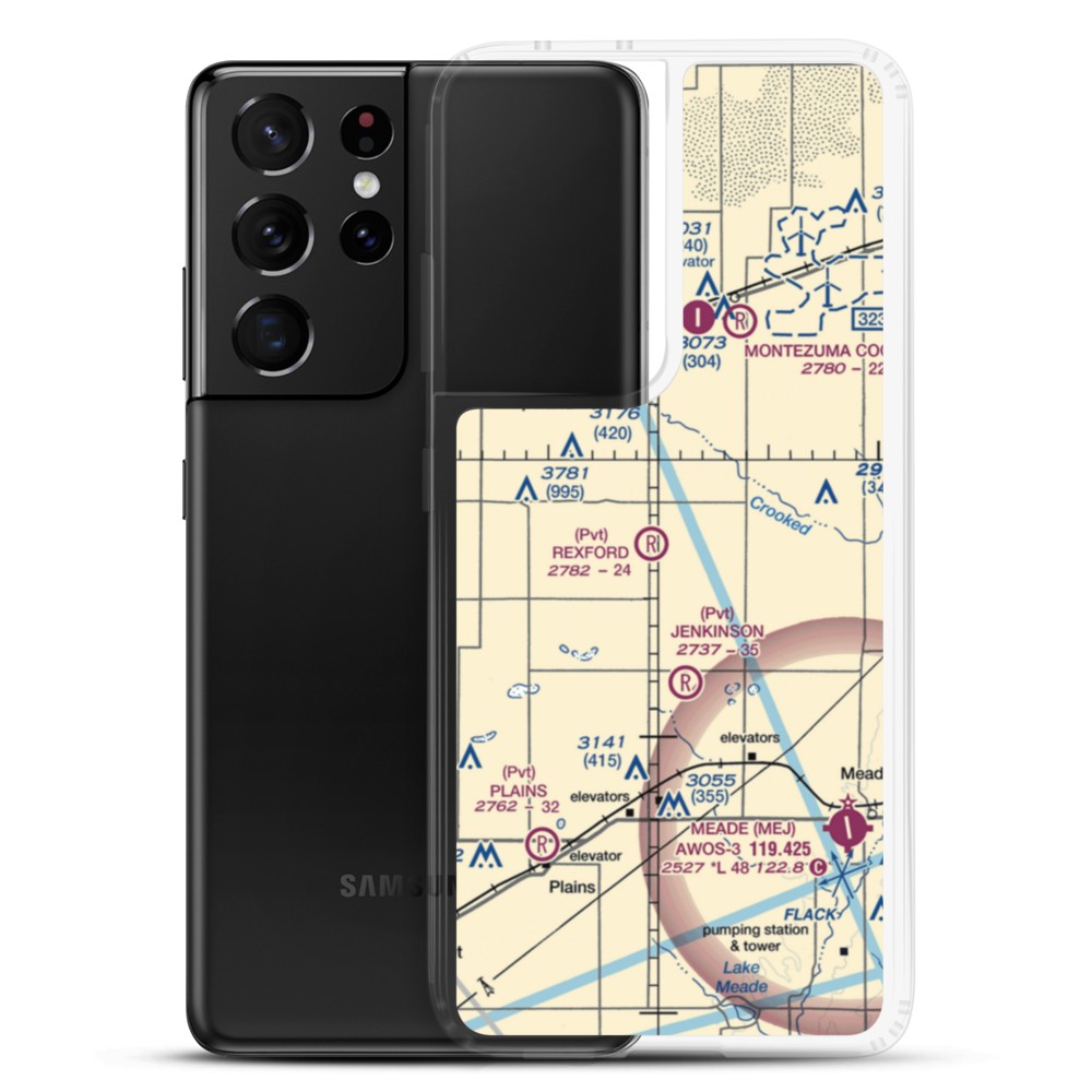 Rexford Airport (98KS) VFR Sectional Samsung Case Samsung Galaxy S21 Ultra model shown