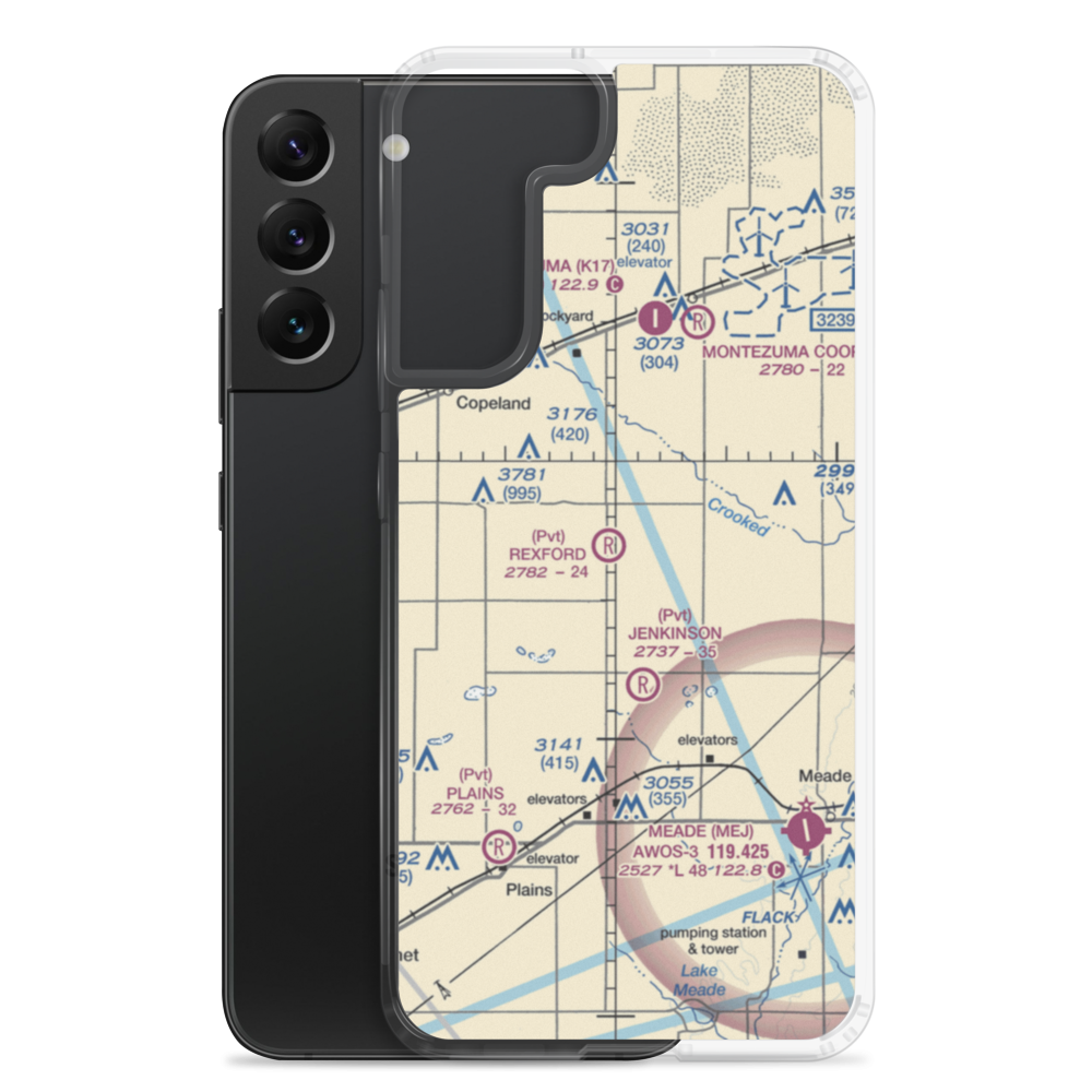 Rexford Airport (98KS) VFR Sectional Samsung Case Samsung Galaxy S22 Plus model shown