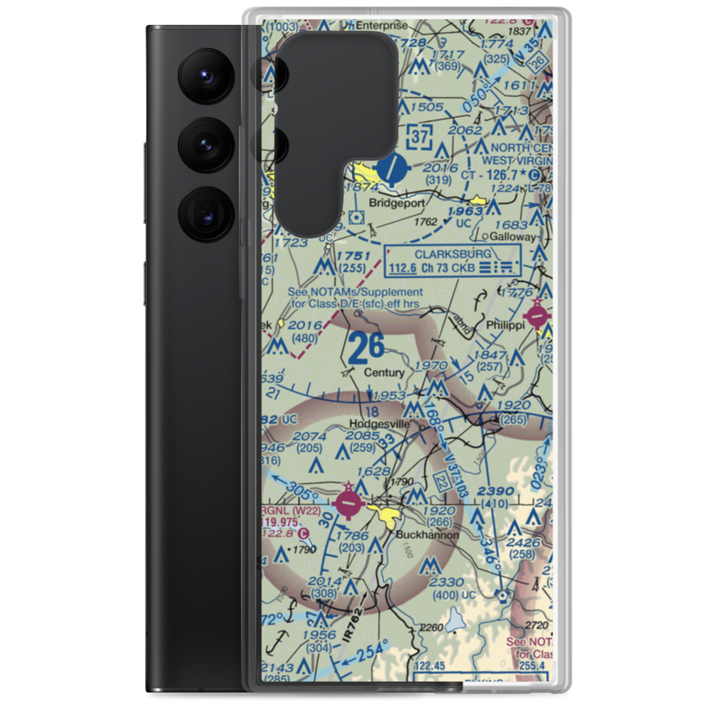 Rexroad Airport (WV47) VFR Sectional Samsung Case Samsung Galaxy S22 Ultra model shown