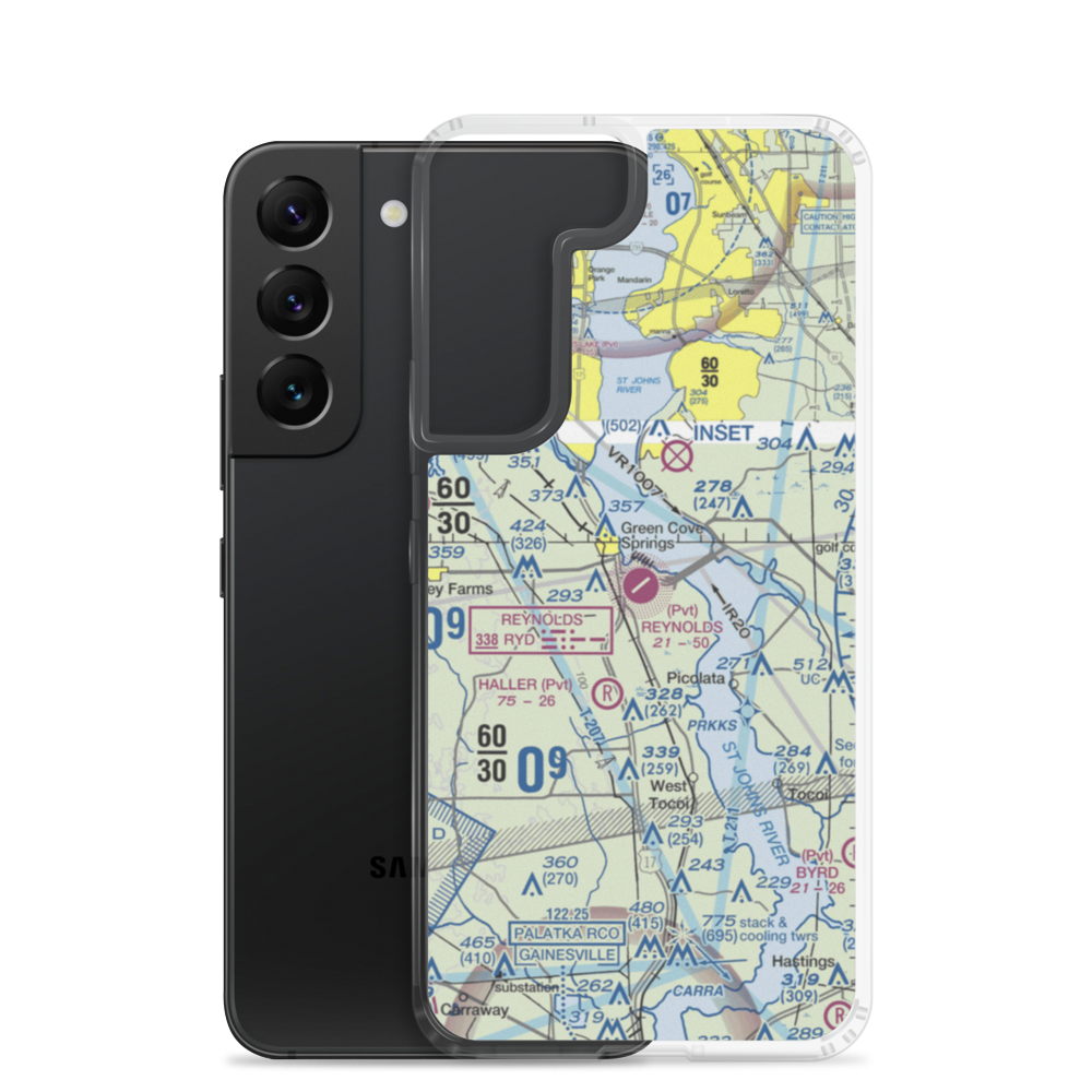 Reynolds Airpark (FL60) VFR Sectional Samsung Case Samsung Galaxy S22 model shown