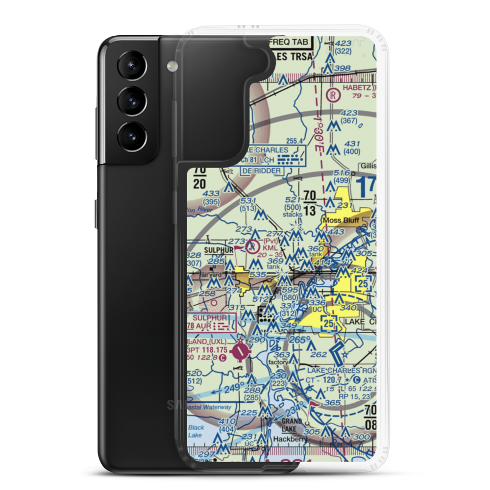 Reynolds Airport (LS10) VFR Sectional Samsung Case Samsung Galaxy S21 Plus model shown