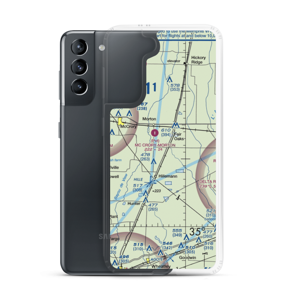 Reynolds Field (RYNDS) VFR Sectional Samsung Case Samsung Galaxy S21 model shown