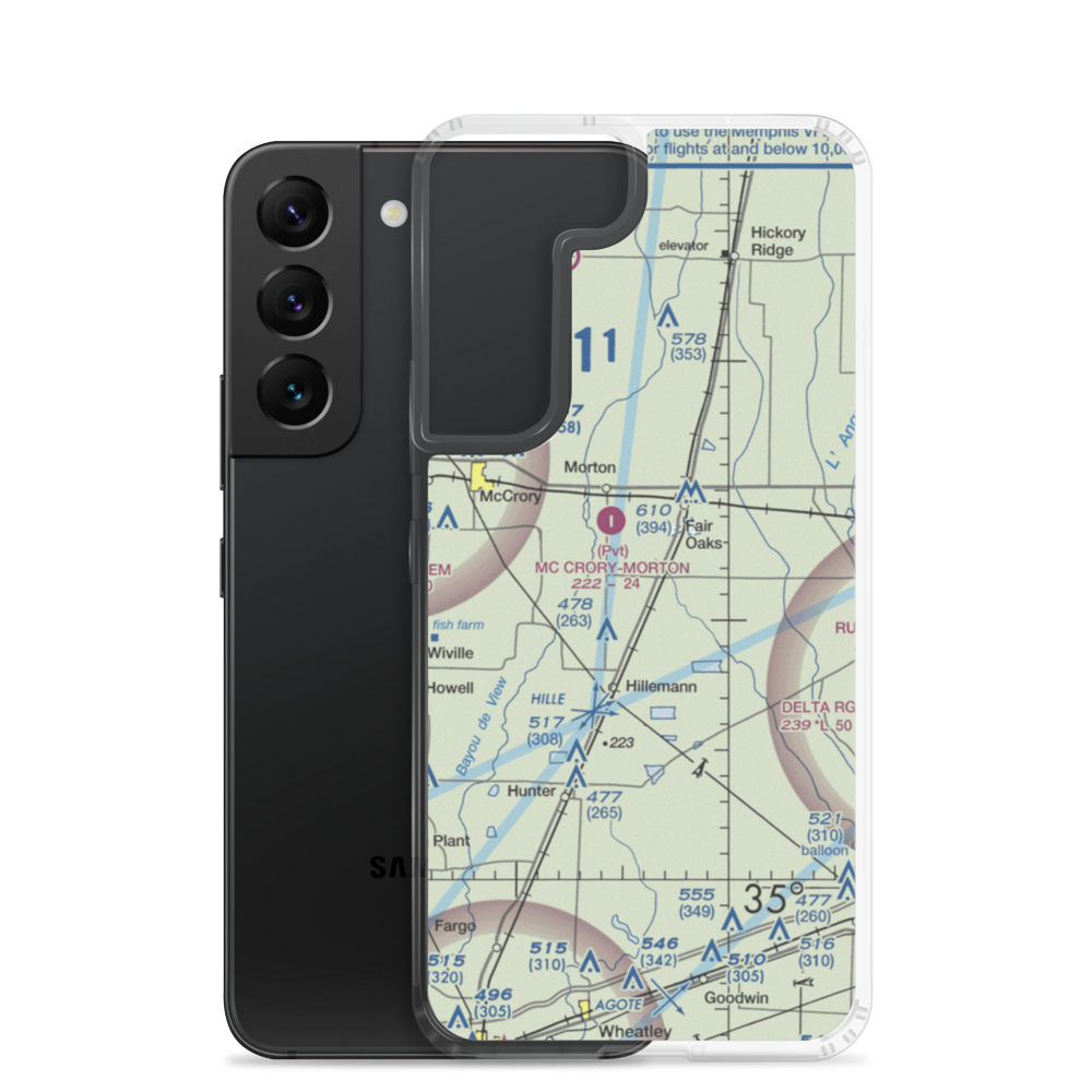 Reynolds Field (RYNDS) VFR Sectional Samsung Case Samsung Galaxy S22 model shown