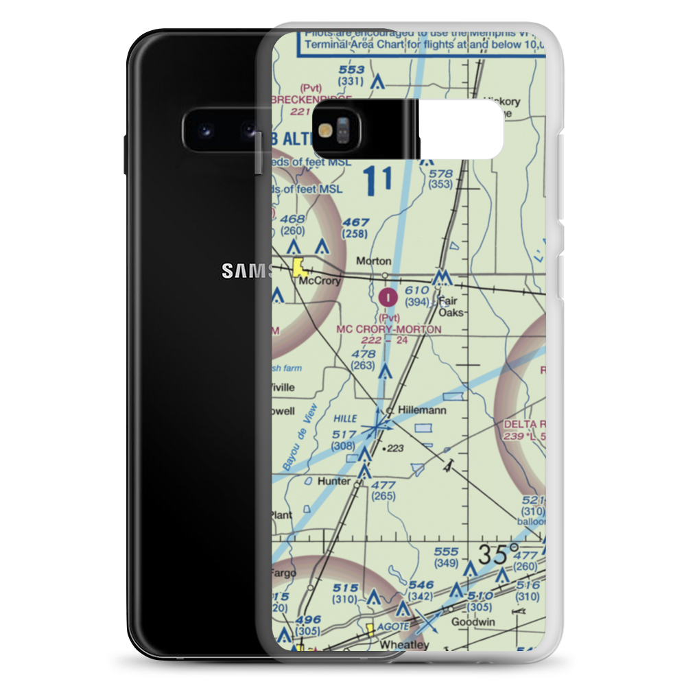 Reynolds Field (RYNDS) VFR Sectional Samsung Case Samsung Galaxy S10+ model shown