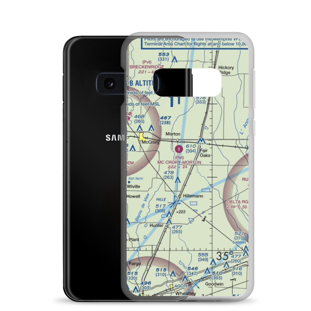 Reynolds Field (RYNDS) VFR Sectional Samsung Case Samsung Galaxy S10e model shown
