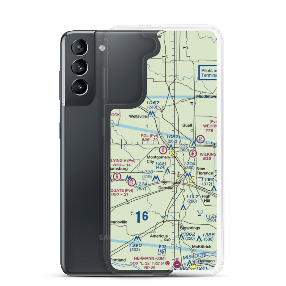 Rgl Field (17MO) VFR Sectional Samsung Case Samsung Galaxy S21 model shown