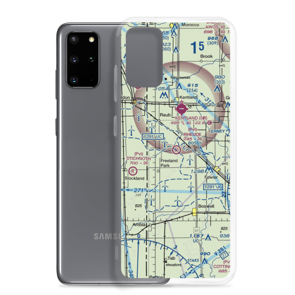 Rheude Airport (II08) VFR Sectional Samsung Case Samsung Galaxy S20 Plus model shown