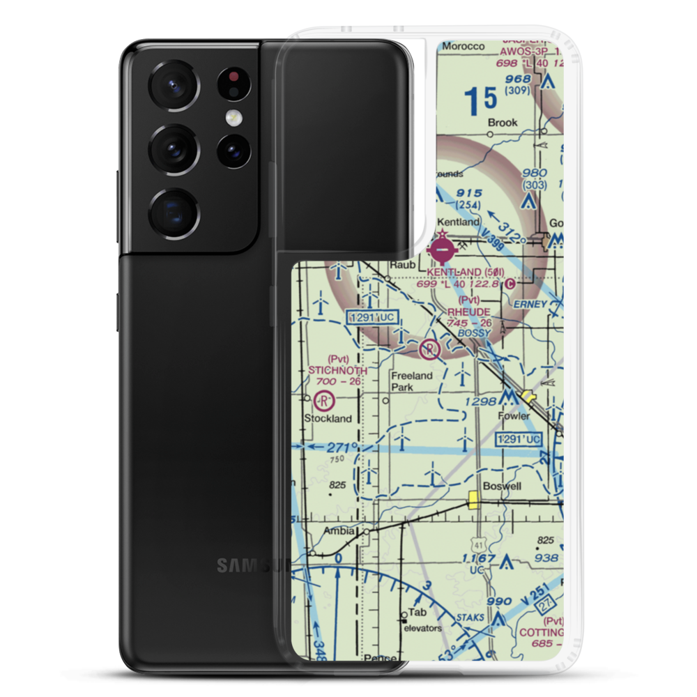 Rheude Airport (II08) VFR Sectional Samsung Case Samsung Galaxy S21 Ultra model shown