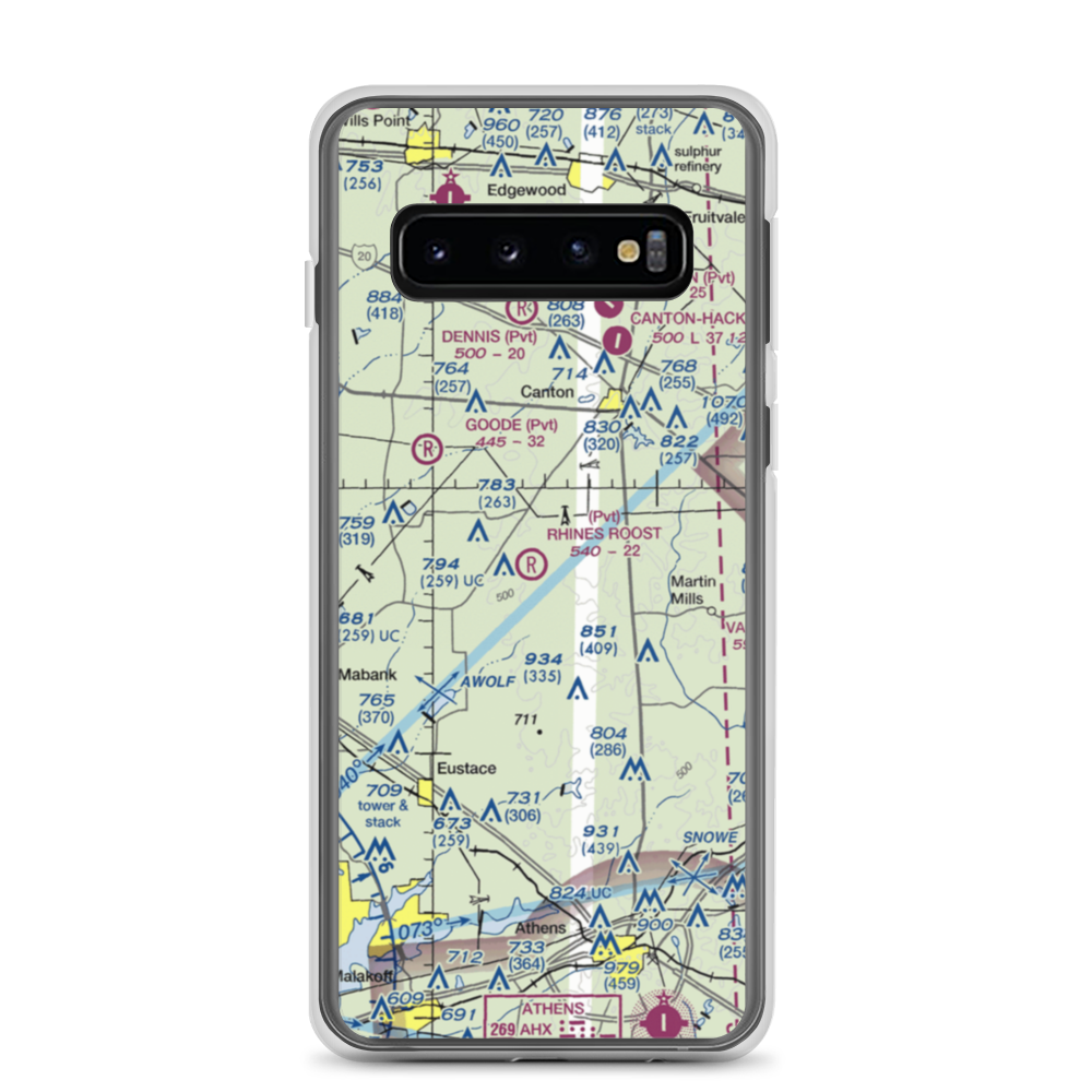 Rhines Roost Airport (91TA) VFR Sectional Samsung Case Samsung Galaxy S10 model shown