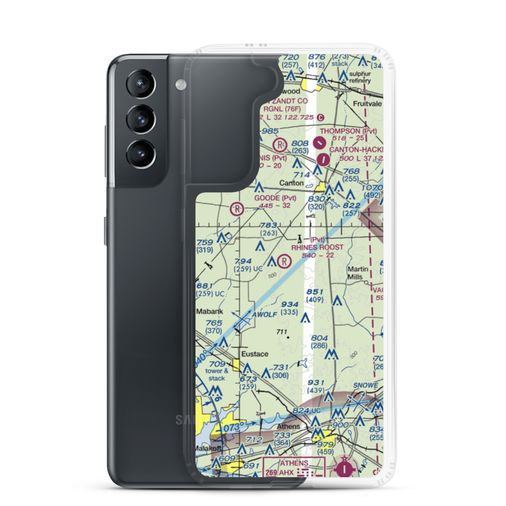 Rhines Roost Airport (91TA) VFR Sectional Samsung Case Samsung Galaxy S21 model shown