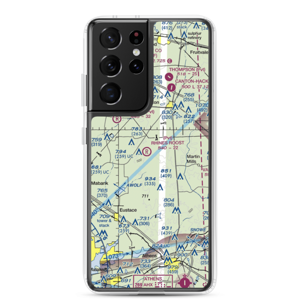 Rhines Roost Airport (91TA) VFR Sectional Samsung Case Samsung Galaxy S21 Ultra model shown