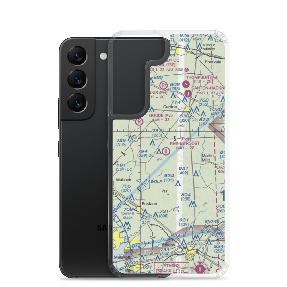 Rhines Roost Airport (91TA) VFR Sectional Samsung Case Samsung Galaxy S22 model shown