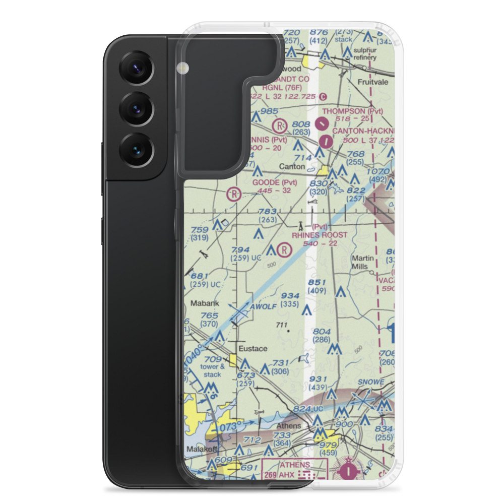 Rhines Roost Airport (91TA) VFR Sectional Samsung Case Samsung Galaxy S22 Plus model shown