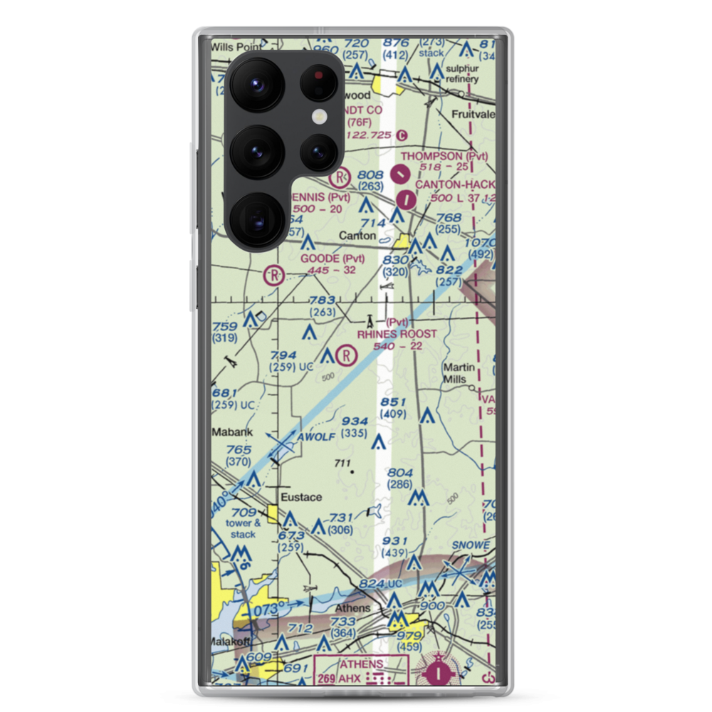 Rhines Roost Airport (91TA) VFR Sectional Samsung Case Samsung Galaxy S22 Ultra model shown