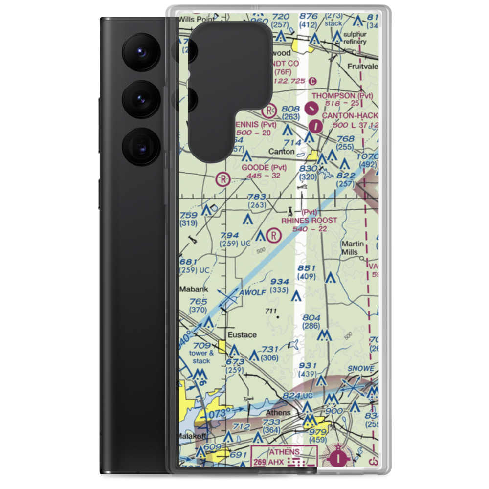Rhines Roost Airport (91TA) VFR Sectional Samsung Case Samsung Galaxy S22 Ultra model shown