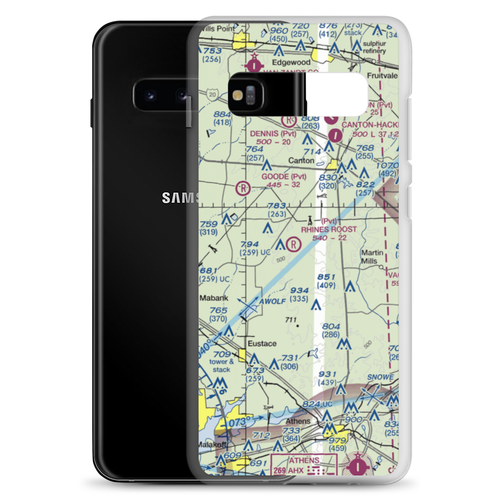 Rhines Roost Airport (91TA) VFR Sectional Samsung Case Samsung Galaxy S10+ model shown