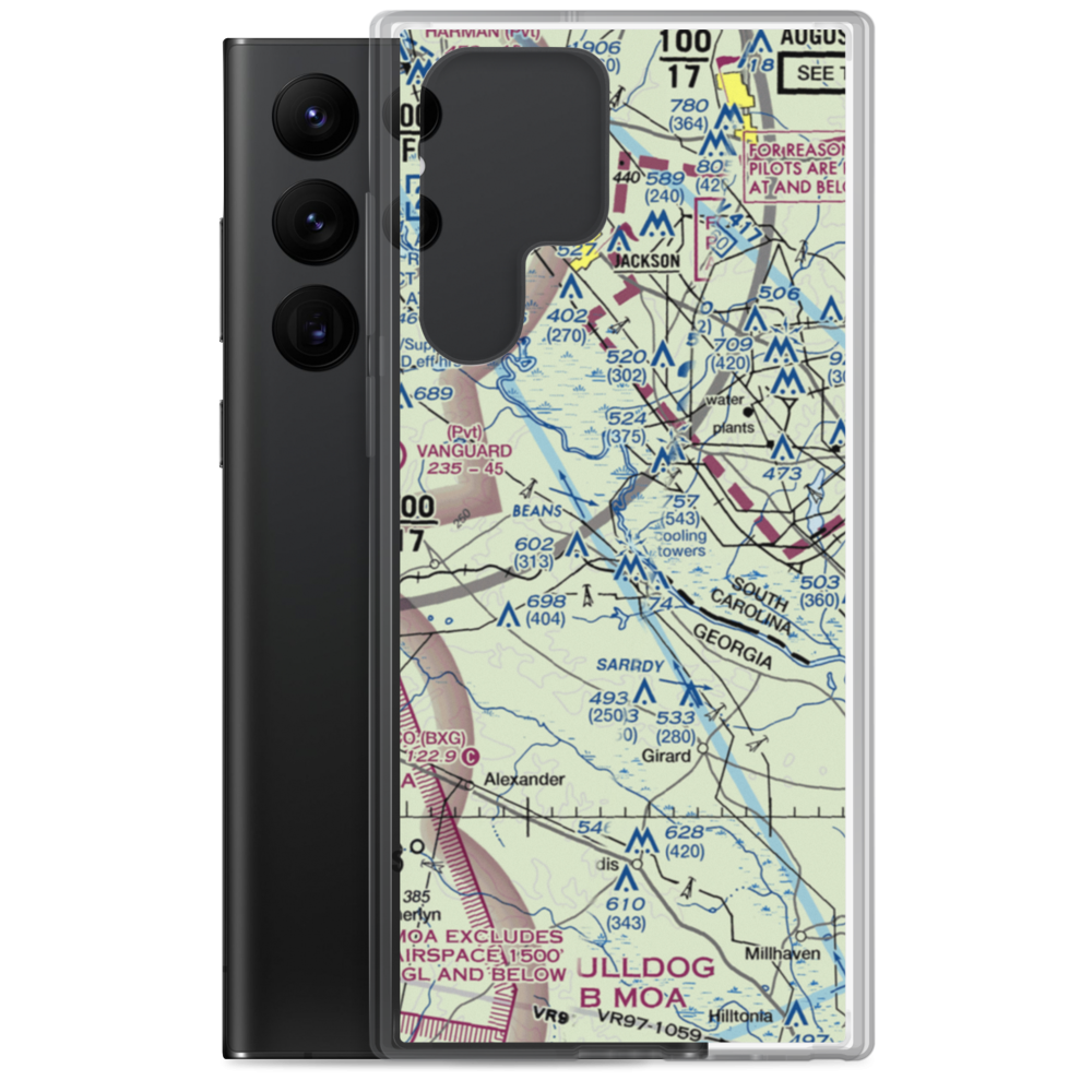 Rhodes Air Ranch Airport (3GA7) VFR Sectional Samsung Case Samsung Galaxy S22 Ultra model shown