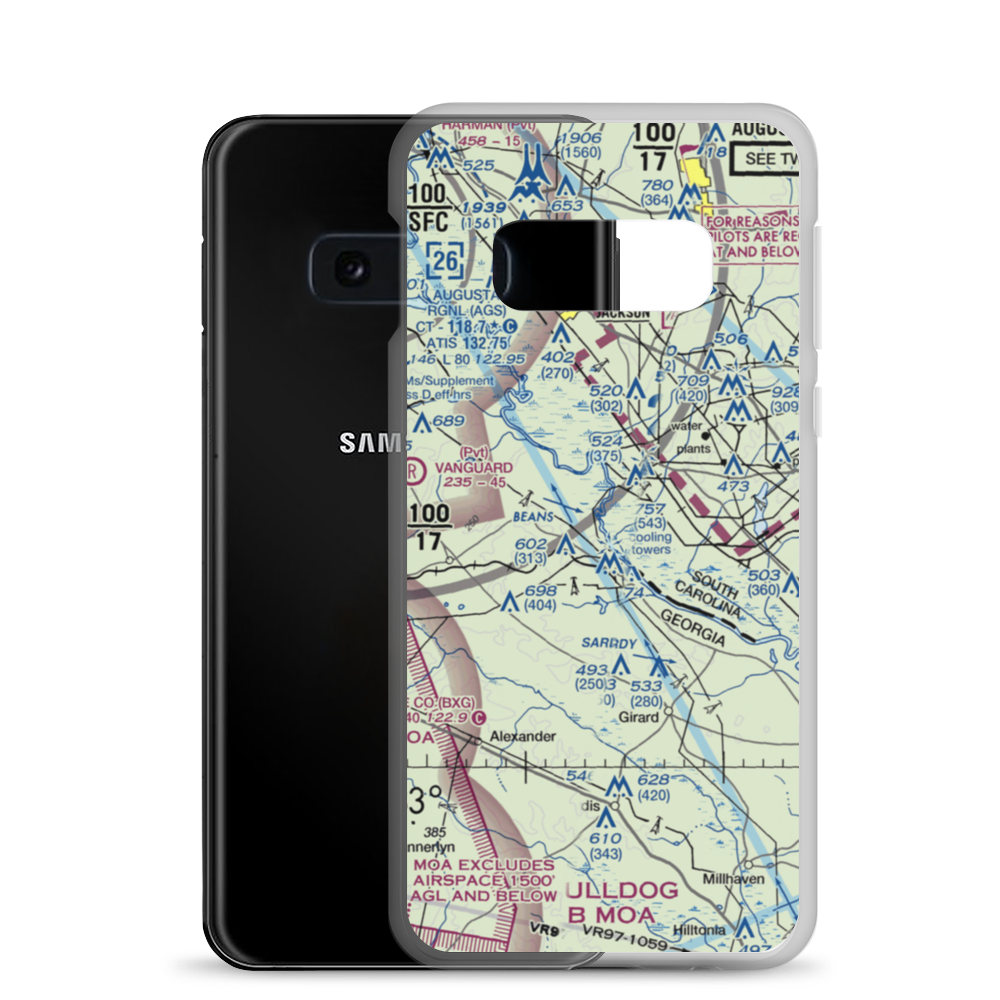 Rhodes Air Ranch Airport (3GA7) VFR Sectional Samsung Case Samsung Galaxy S10e model shown