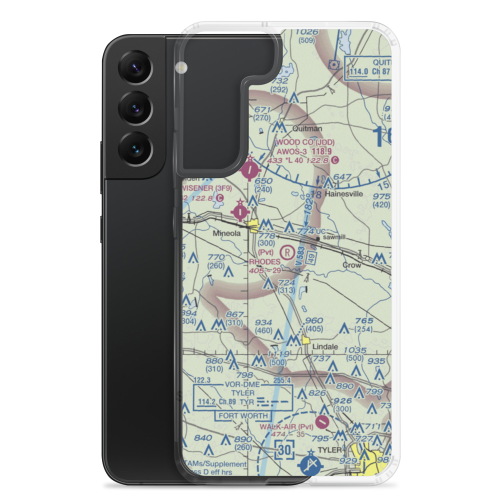 Rhodes Ranch Airport (TX62) VFR Sectional Samsung Case Samsung Galaxy S22 Plus model shown