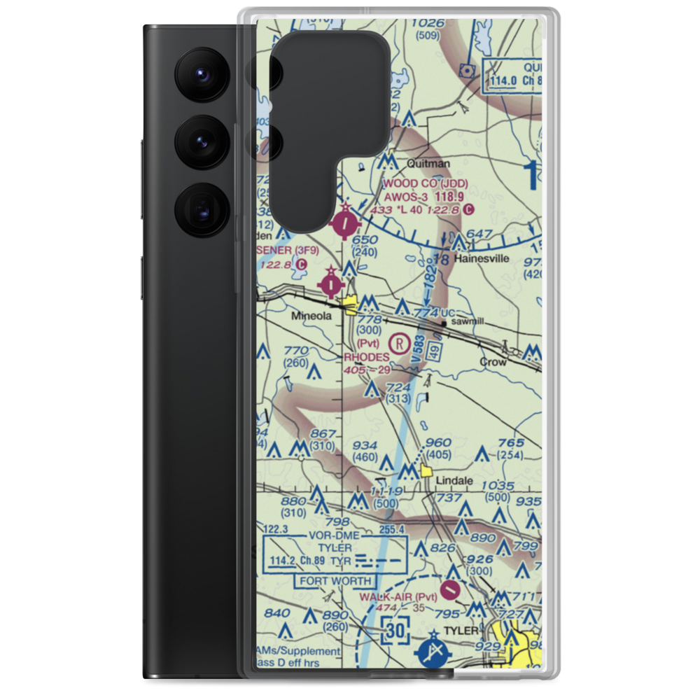 Rhodes Ranch Airport (TX62) VFR Sectional Samsung Case Samsung Galaxy S22 Ultra model shown