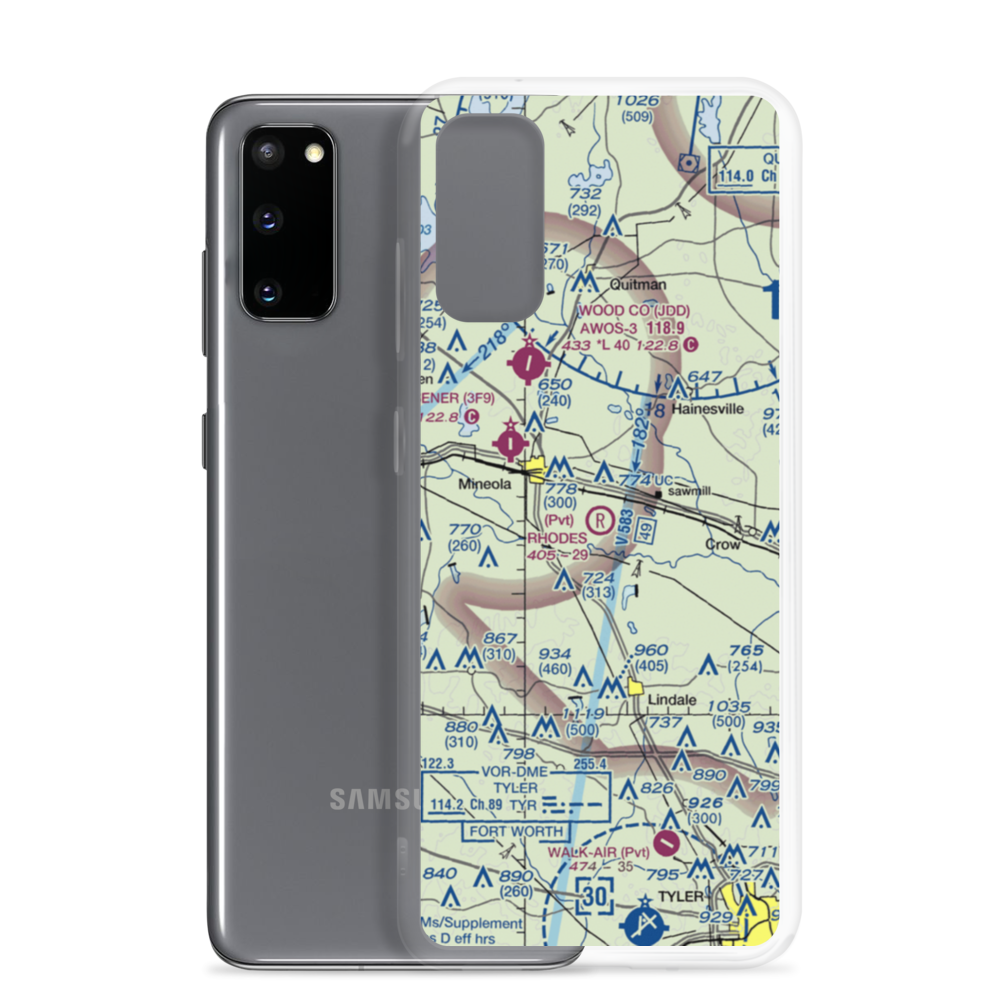 Rhodes Ranch Airport (TX62) VFR Sectional Samsung Case Samsung Galaxy S20 model shown