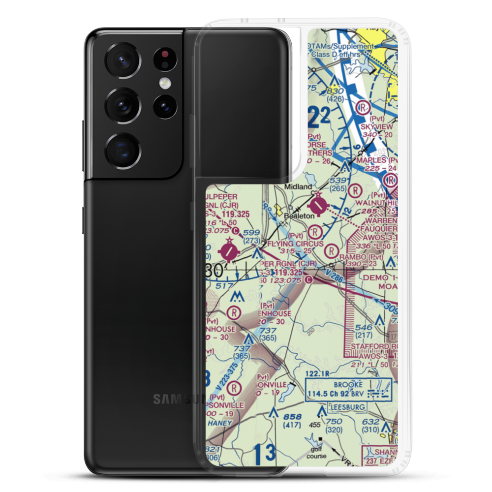 Rhynalds Ranch Airport (29VA) VFR Sectional Samsung Case Samsung Galaxy S21 Ultra model shown