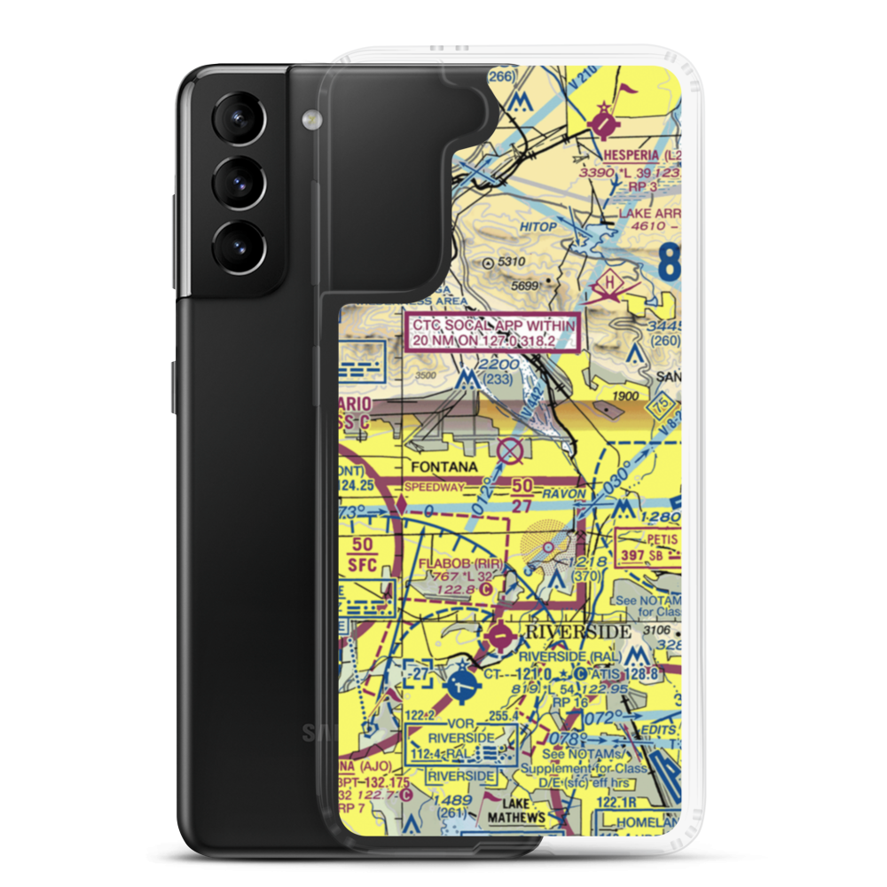 Rialto Municipal Miro Field (L67) VFR Sectional Samsung Case Samsung Galaxy S21 Plus model shown