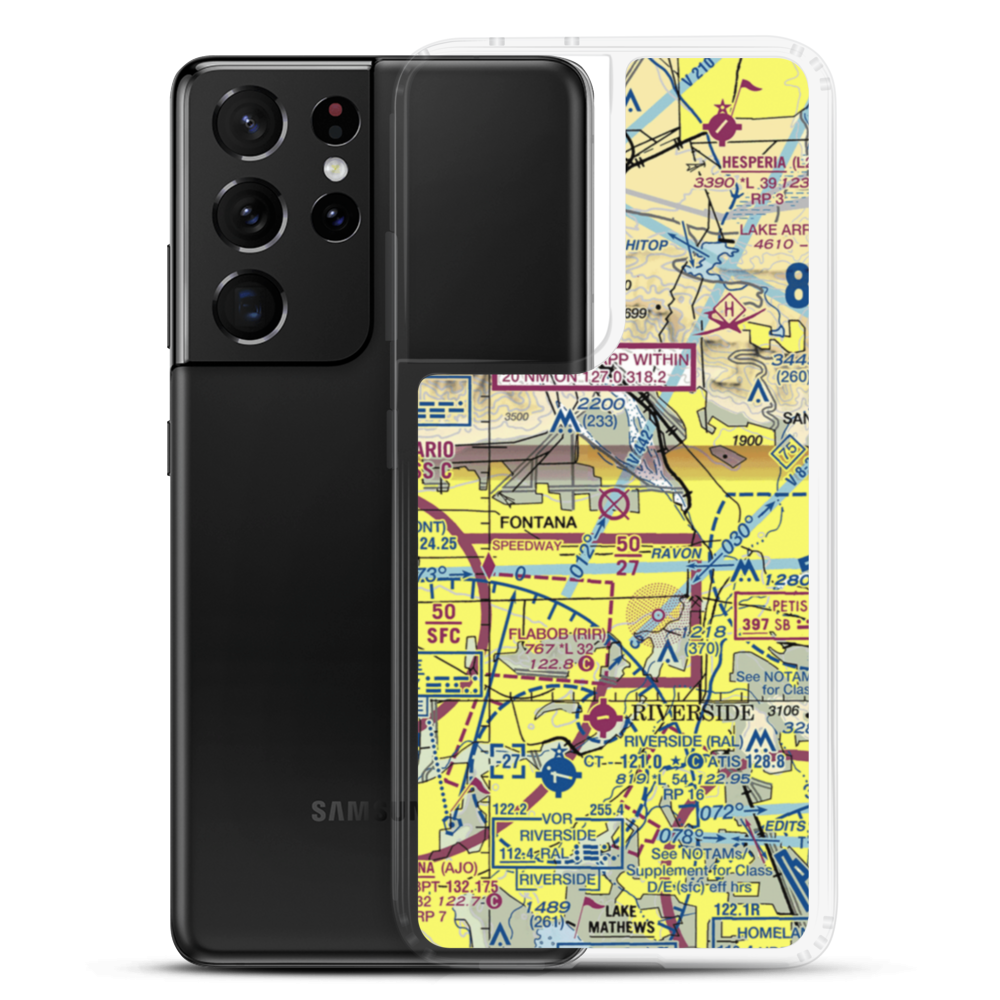 Rialto Municipal Miro Field (L67) VFR Sectional Samsung Case Samsung Galaxy S21 Ultra model shown