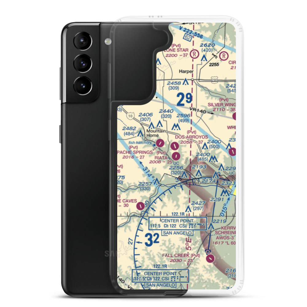 Riata Ranch Airport (TE33) VFR Sectional Samsung Case Samsung Galaxy S21 Plus model shown