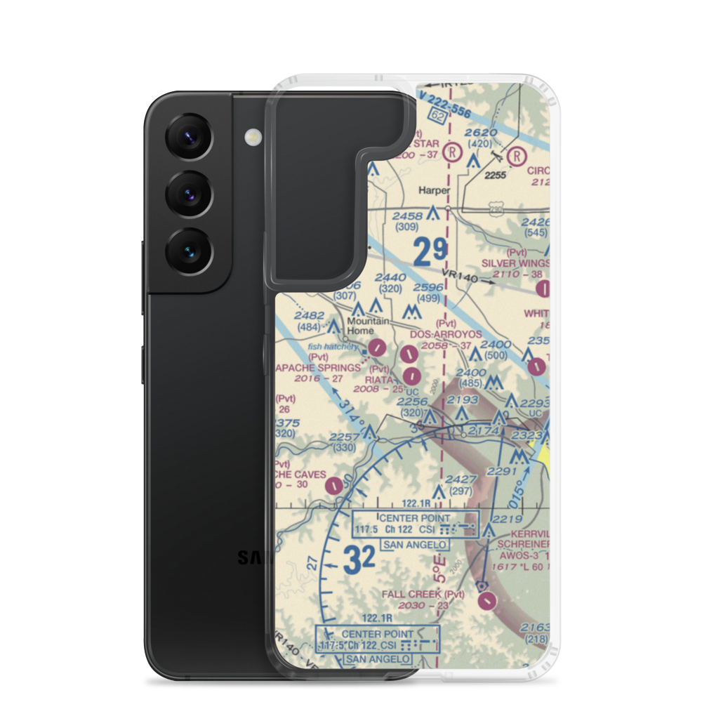 Riata Ranch Airport (TE33) VFR Sectional Samsung Case Samsung Galaxy S22 model shown