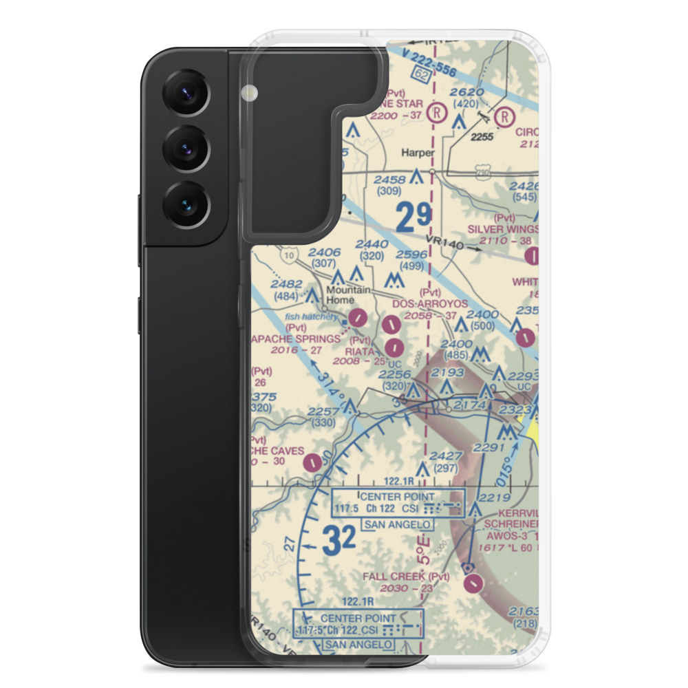 Riata Ranch Airport (TE33) VFR Sectional Samsung Case Samsung Galaxy S22 Plus model shown