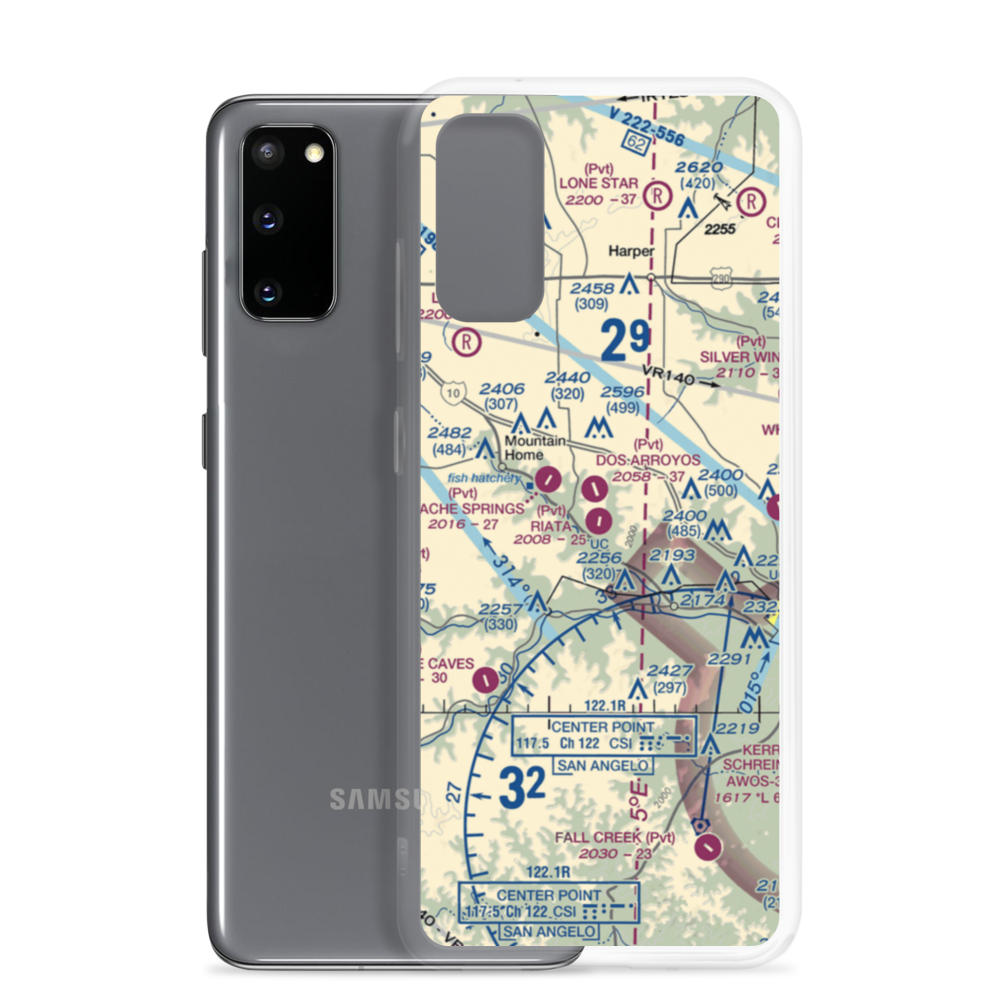 Riata Ranch Airport (TE33) VFR Sectional Samsung Case Samsung Galaxy S20 model shown