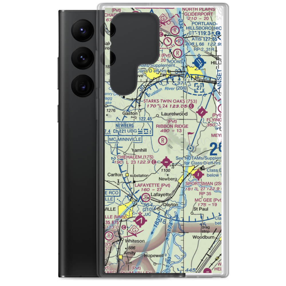 Ribbon Ridge Airport (73OR) VFR Sectional Samsung Case Samsung Galaxy S22 Ultra model shown