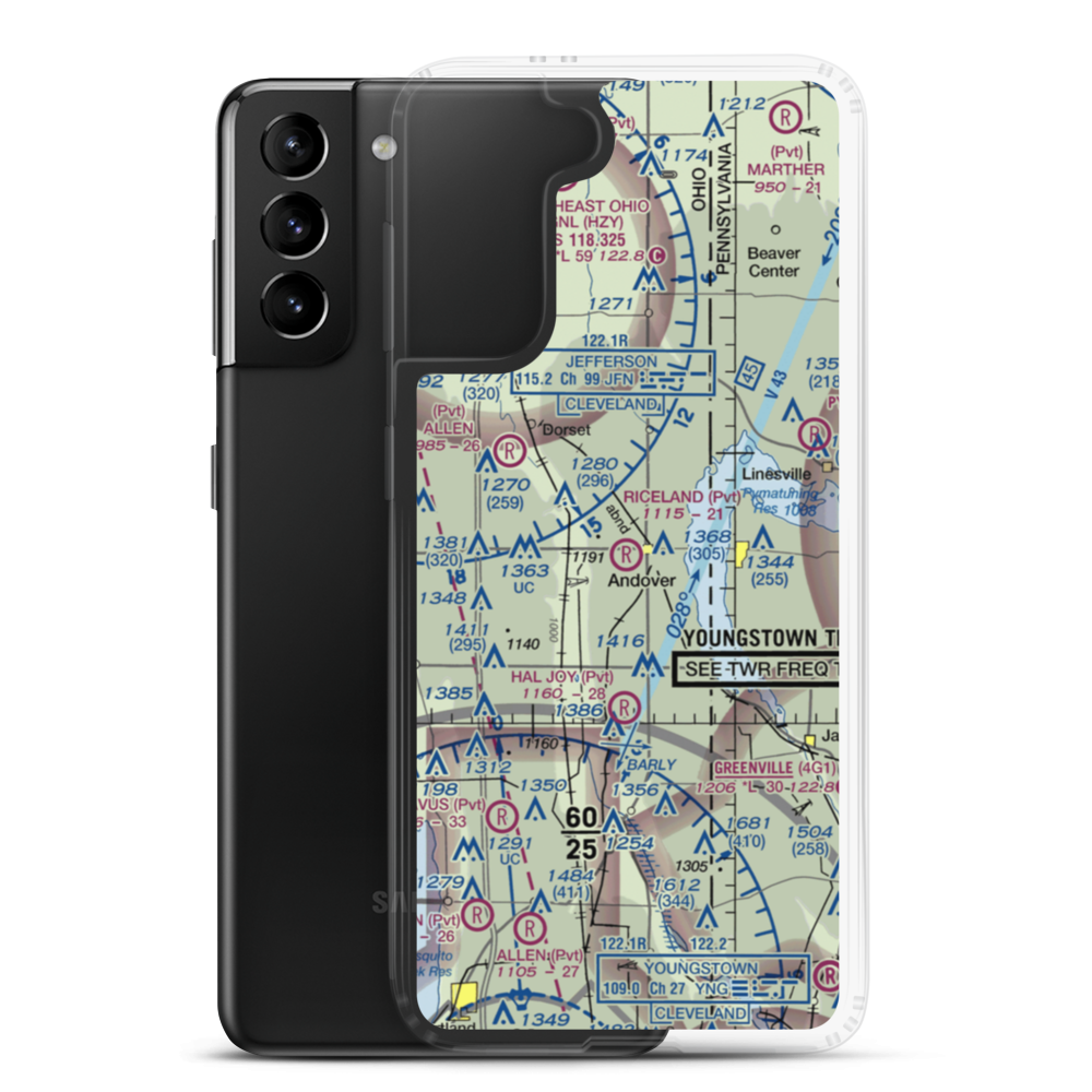 Riceland Aerodrome (3OH4) VFR Sectional Samsung Case Samsung Galaxy S21 Plus model shown