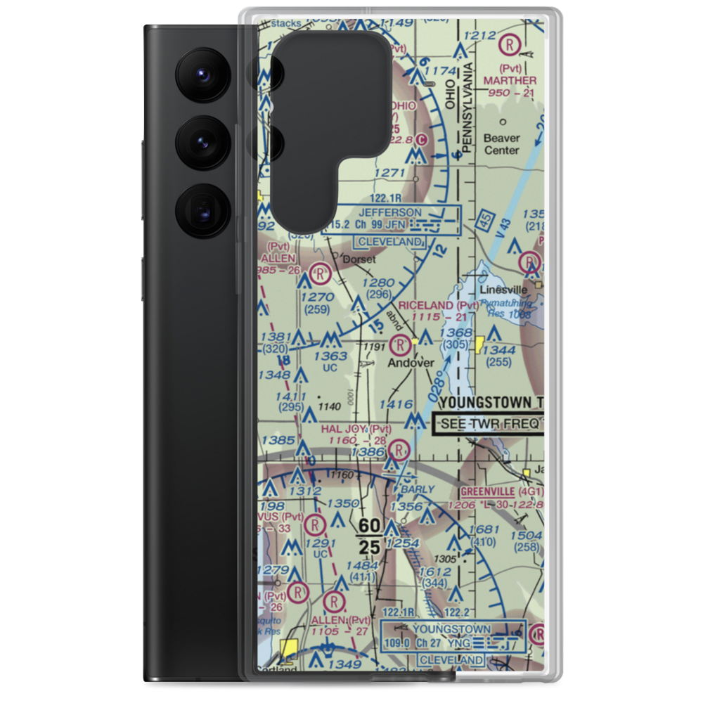 Riceland Aerodrome (3OH4) VFR Sectional Samsung Case Samsung Galaxy S22 Ultra model shown