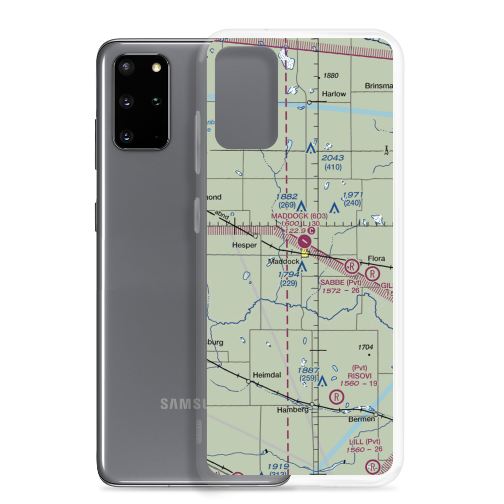 Rices Airpark (ND38) VFR Sectional Samsung Case Samsung Galaxy S20 Plus model shown