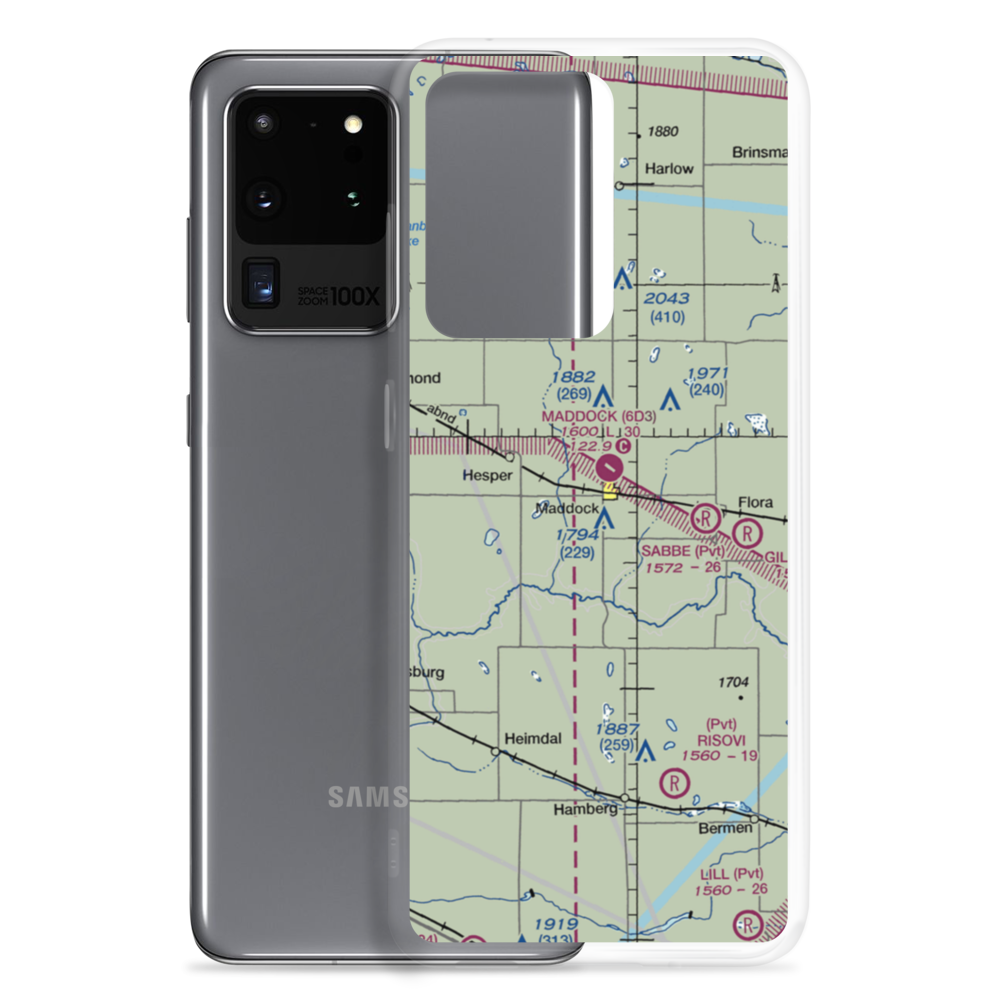 Rices Airpark (ND38) VFR Sectional Samsung Case Samsung Galaxy S20 Ultra model shown