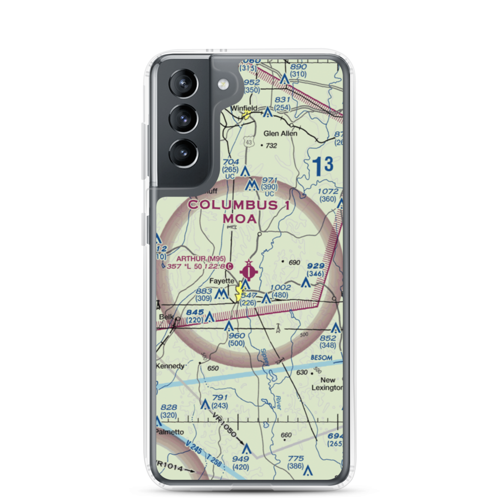 Richard Arthur Field (M95) VFR Sectional Samsung Case Samsung Galaxy S21 model shown