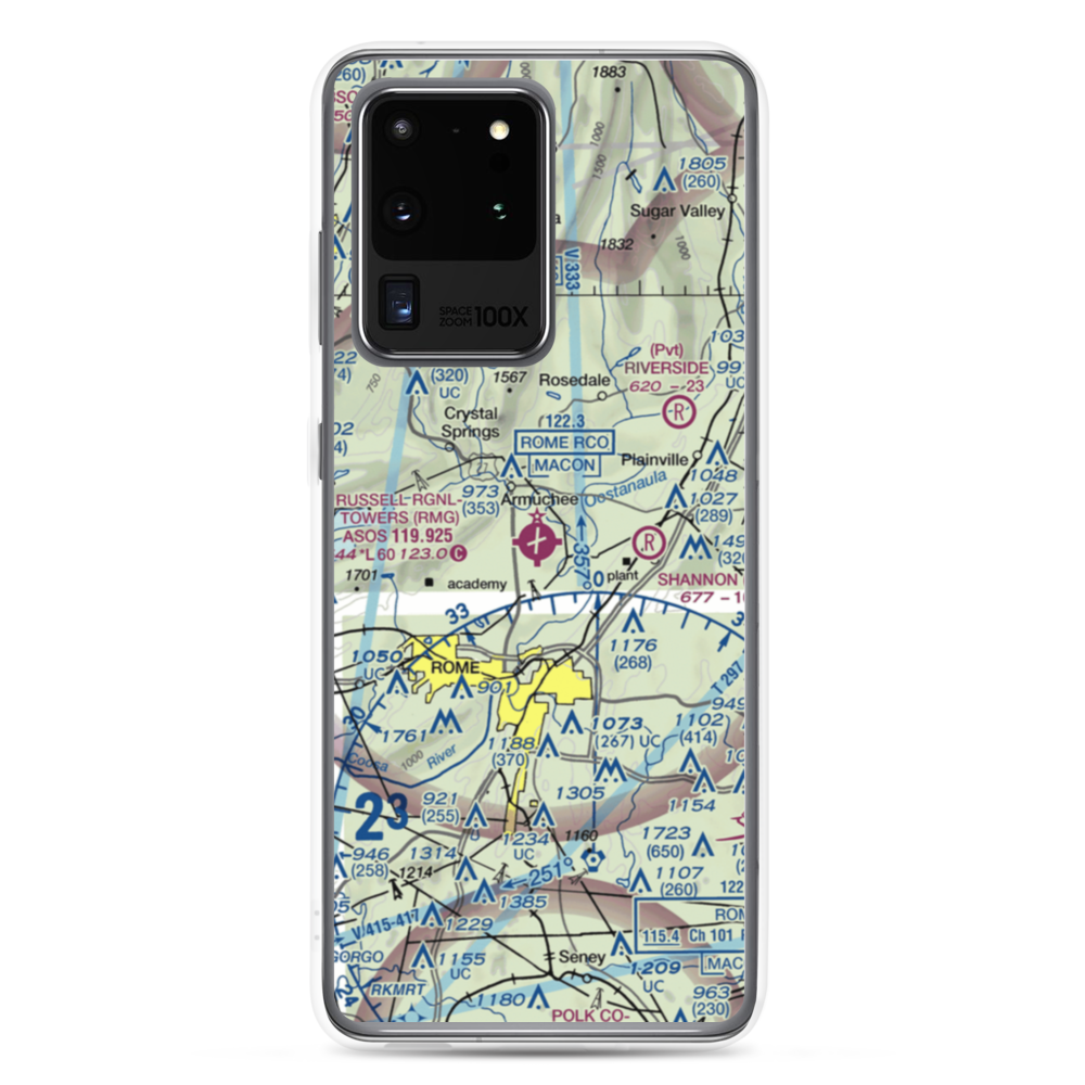 Richard B Russell Airport (RMG) VFR Sectional Samsung Case Samsung Galaxy S20 Ultra model shown