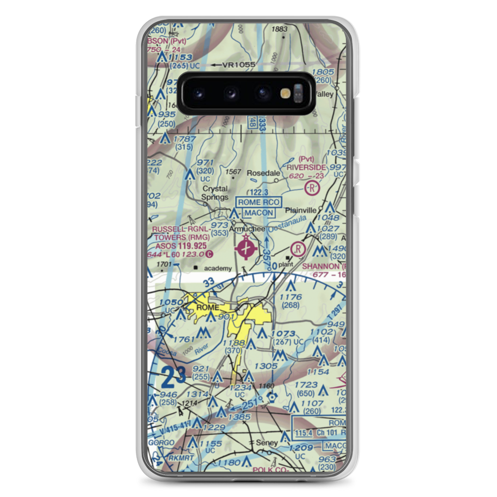 Richard B Russell Airport (RMG) VFR Sectional Samsung Case Samsung Galaxy S10+ model shown