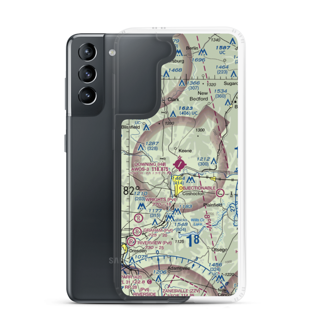 Richard Downing Airport (I40) VFR Sectional Samsung Case Samsung Galaxy S21 model shown