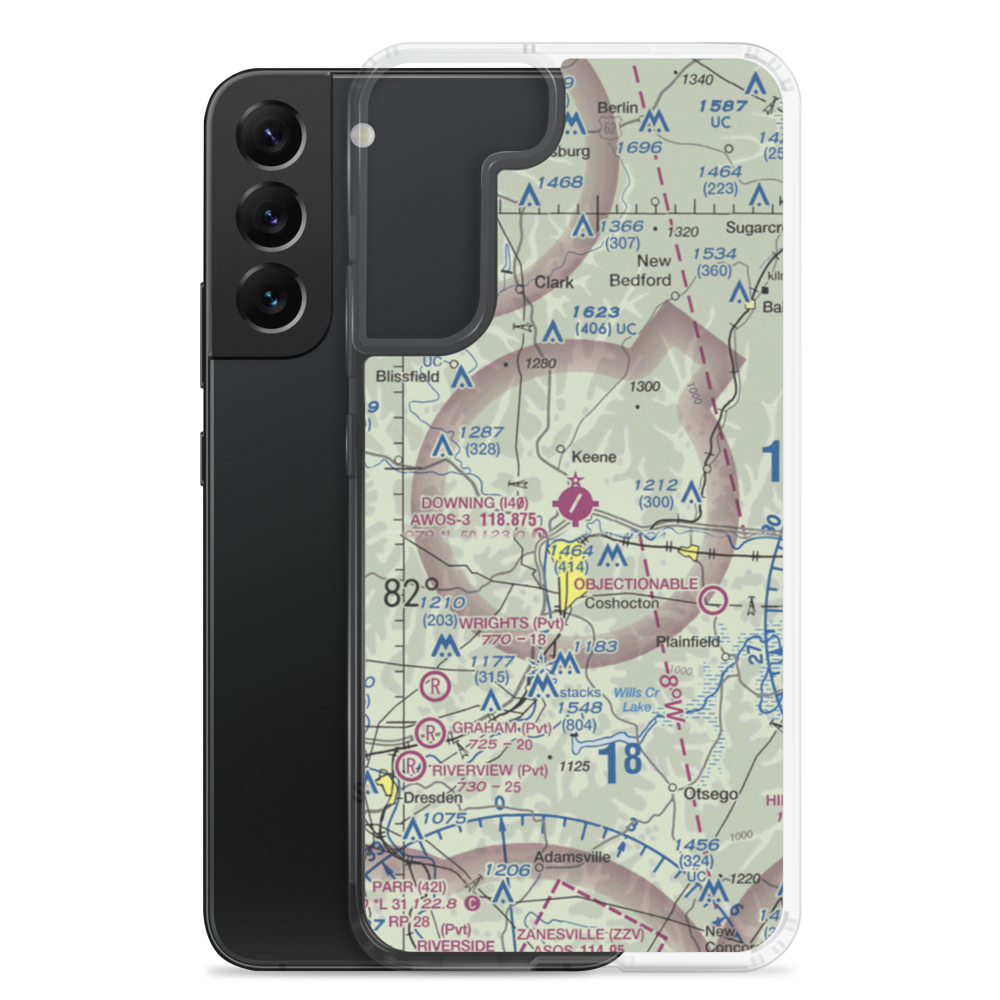 Richard Downing Airport (I40) VFR Sectional Samsung Case Samsung Galaxy S22 Plus model shown