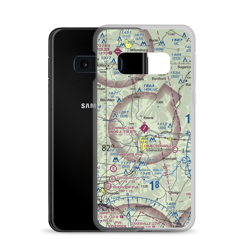 Richard Downing Airport (I40) VFR Sectional Samsung Case Samsung Galaxy S10e model shown