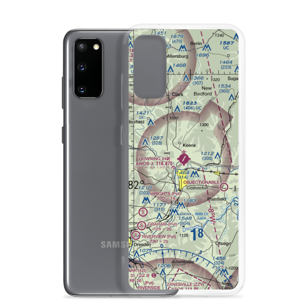 Richard Downing Airport (I40) VFR Sectional Samsung Case Samsung Galaxy S20 model shown