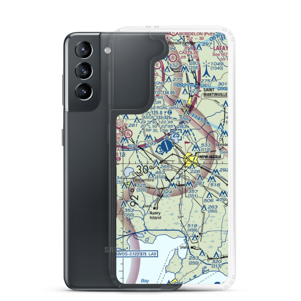 Richard's Airport (LS38) VFR Sectional Samsung Case Samsung Galaxy S21 model shown