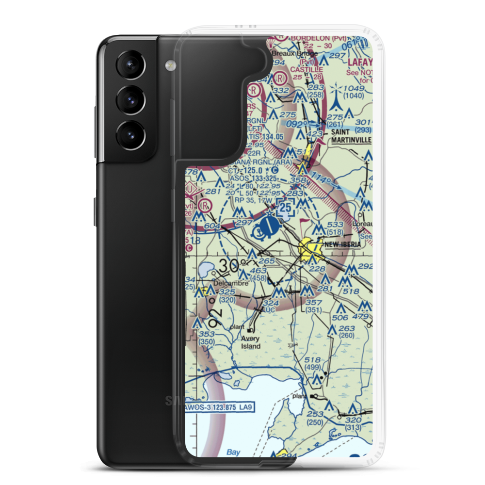 Richard's Airport (LS38) VFR Sectional Samsung Case Samsung Galaxy S21 Plus model shown
