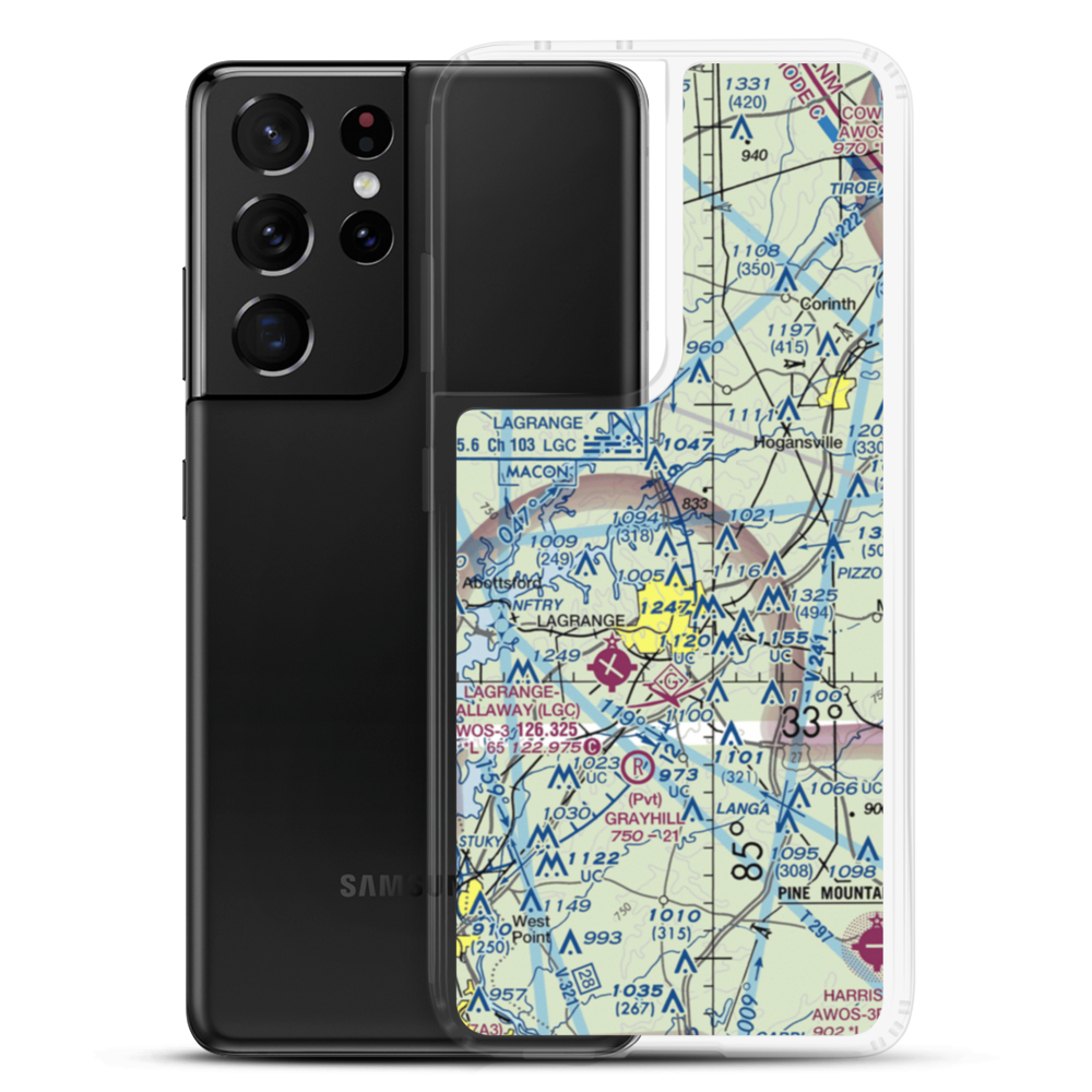 Richards Airport (GA44) VFR Sectional Samsung Case Samsung Galaxy S21 Ultra model shown