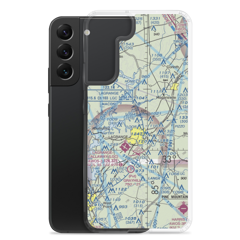 Richards Airport (GA44) VFR Sectional Samsung Case Samsung Galaxy S22 Plus model shown