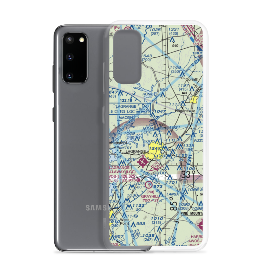 Richards Airport (GA44) VFR Sectional Samsung Case Samsung Galaxy S20 model shown
