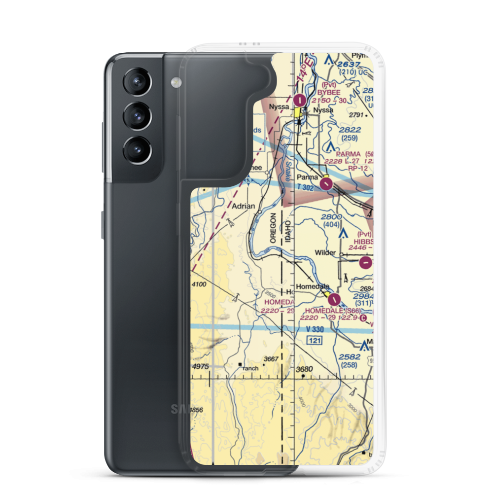 Richards Airport (ID63) VFR Sectional Samsung Case Samsung Galaxy S21 model shown